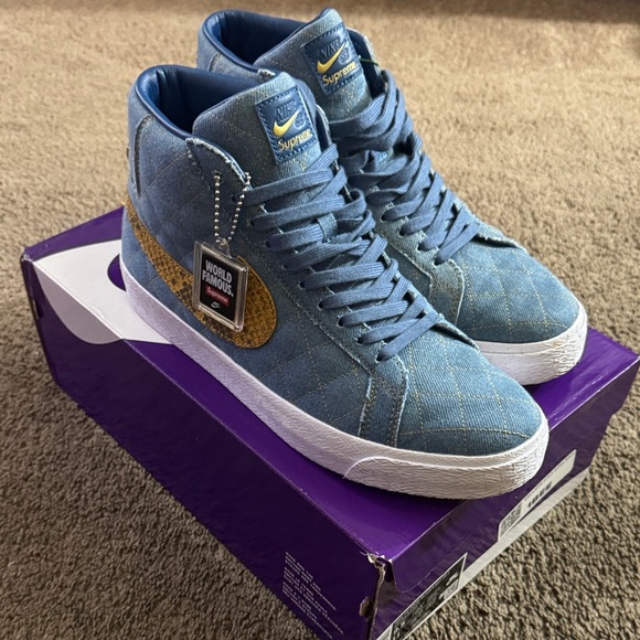 Supreme x Nike Zoom Blazer Mid QS SB 'Denim' - Picture 13 of 14